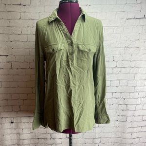 Magellan Outdoors classic fit green fishing shirt size medium